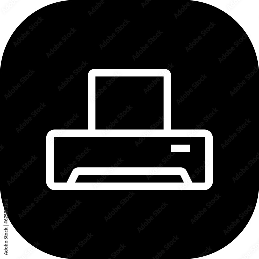 Printer devices icon with black filled line outline style. print, machine, technology, printer, office, paper, document. Vector Illustration Printer devices icon with black filled line outline style. print, machine, technology, printer, office, paper, document. Vector Illustration