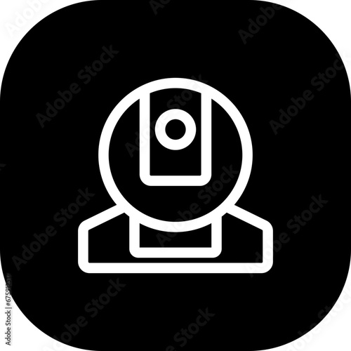 Webcam devices icon with black filled line outline style. video, webcam, technology, communication, web, computer, conference. Vector Illustration