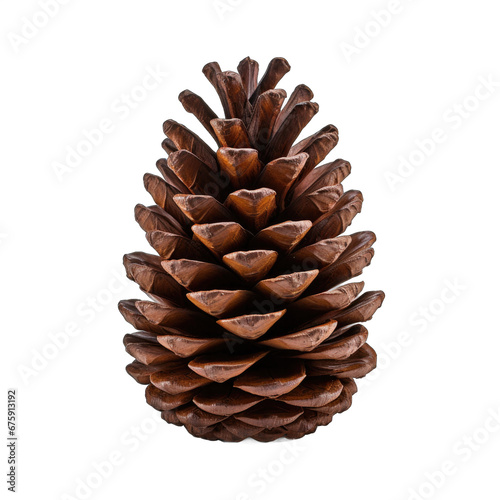 Swiss stone pine cone isolated on transparent background