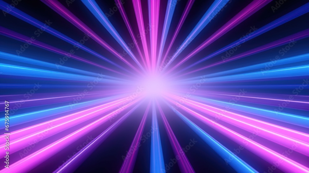 Tech Elegance: Glowing Neon Lines in Motion, Fashioning a Striking Web Background