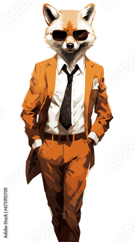 stylish fox in suit