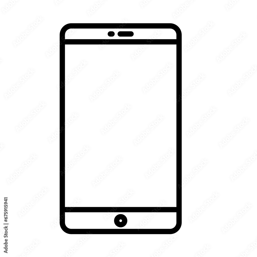Handphone device icon with black outline style. smartphone, mobile, phone, screen, technology, smart, device. Vector Illustration Handphone device icon with black outline style. smartphone, mobile, phone, screen, technology, smart, device. Vector Illustration