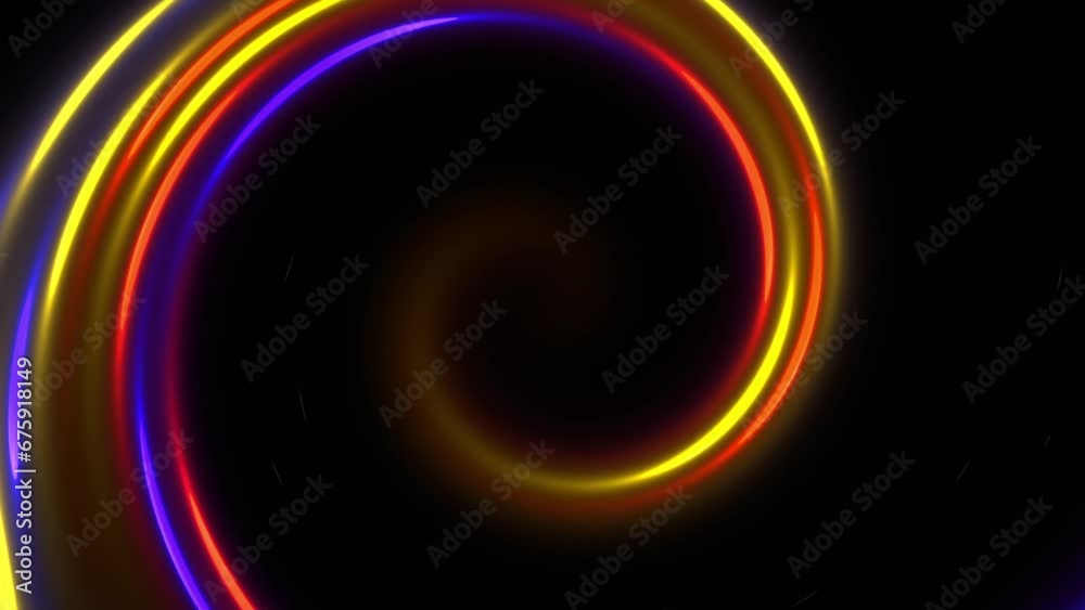 abstrakte animierte leuchtende Struktur, Wirbel, rot, gelb, blau, Linien,  Bewegung, energie, power, Plasma, blitze, strom, Hintergrund
