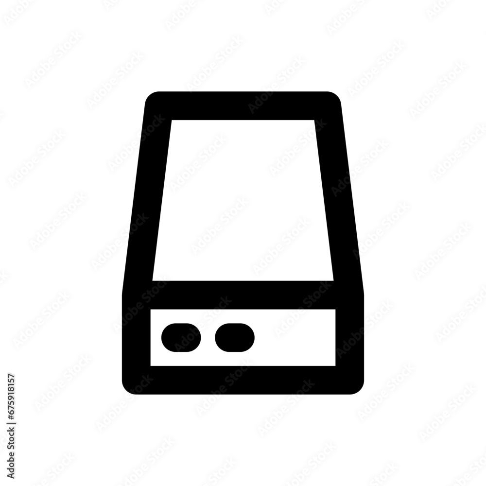 Eternal hard drive devices icon with black outline style. tire, hard, driving, bolt, image, flat, damage. Vector Illustration Eternal hard drive devices icon with black outline style. tire, hard, driving, bolt, image, flat, damage. Vector Illustration