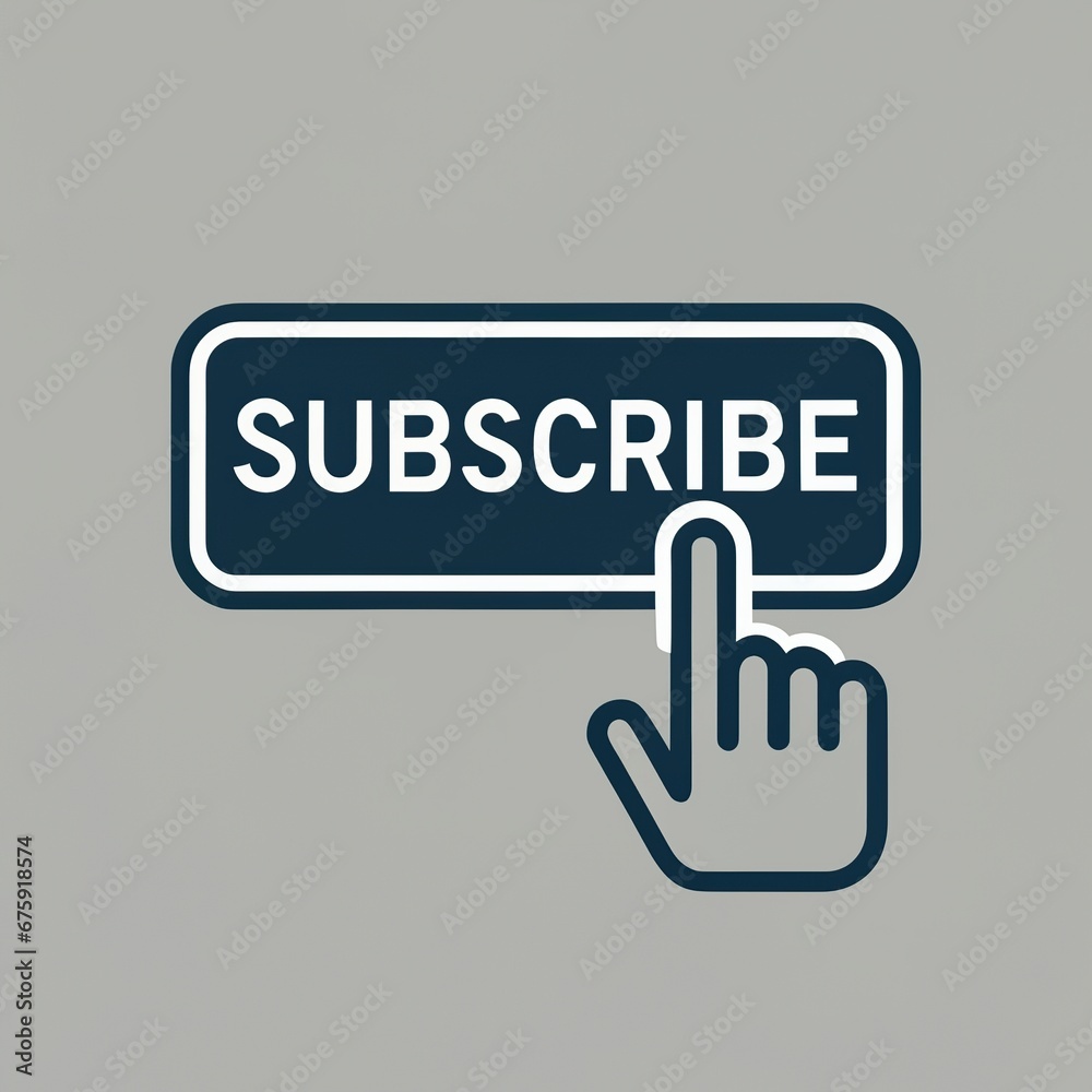 Subscribe Button with Hand Cursor. Subscribe Button with Hand Cursor.