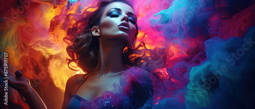 Sensual Euphoria - A Colorful Attractive Women - MDMA - Cannabis - Drugs  Perfect for Screensavers and Desktop Backgrounds