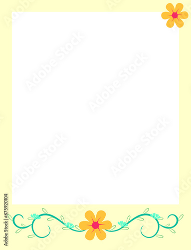 Polaroid Frame With Floral