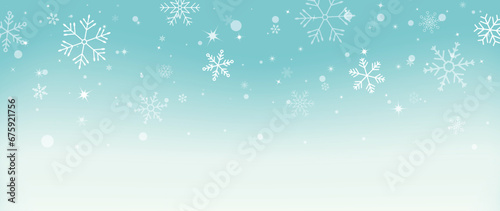 Winter festival seasonal background vector illustration. Christmas holiday event snowfall, snowflake, sky, twinkling, bubble. Design for poster, wallpaper, banner, card, decoration.