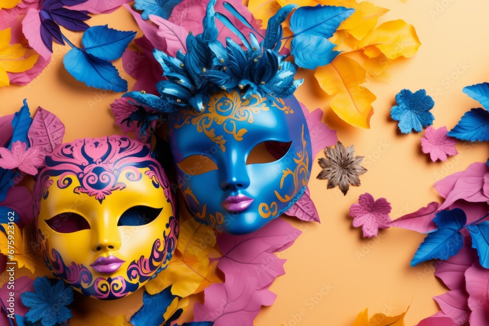 Carnival Extravaganza Masks and Confetti Celebration