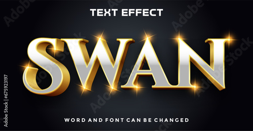 Swan editable text effect