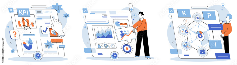 Analysis tool. Business intelligence. Vector illustration A well-defined strategy is crucial for achieving business goals Design thinking enhances development innovative solutions Digital platforms