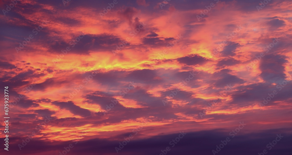 Sky landscape. Colorful sunset.