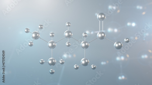 Fototapeta Naklejka Na Ścianę i Meble -  leucine molecular structure, 3d model molecule, essential amino acid, structural chemical formula view from a microscope