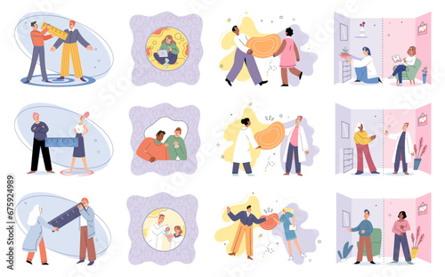 Social relationship vector illustration. Teamwork and collaboration drive innovation and progress The social relationship concept explores complexities human connections Colleagues support and inspire
