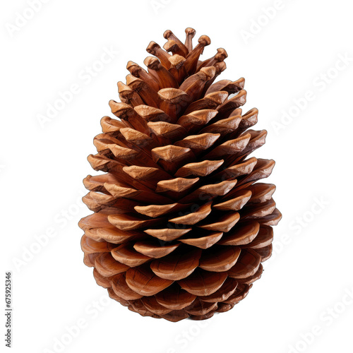 Macedonian pine cone isolated on transparent background