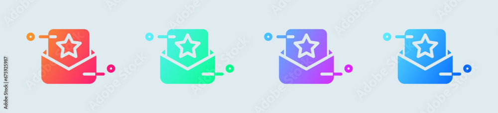 Nomination solid icon in gradient colors. Achievement signs vector illustration. Nomination solid icon in gradient colors. Achievement signs vector illustration.