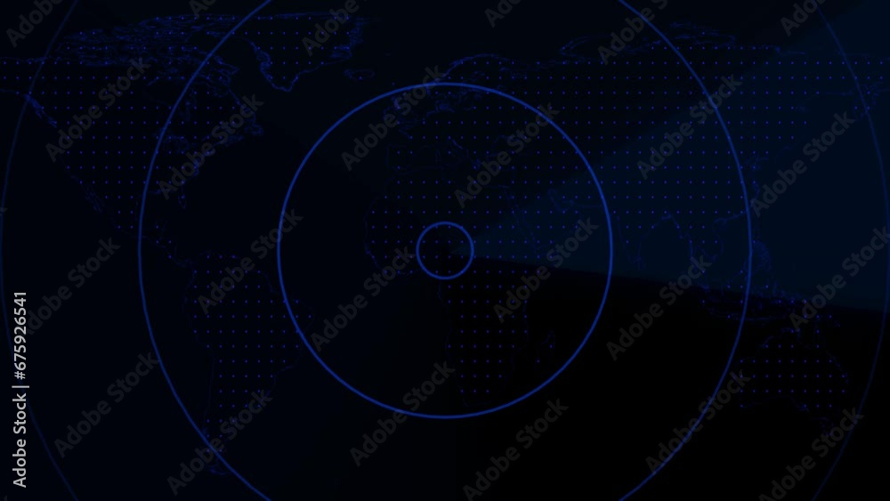 Technology Hud radar screen animation ,on the black background . Stock ...