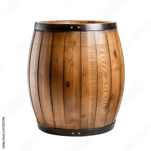 Tableau sur toile wooden barrel isolated on white