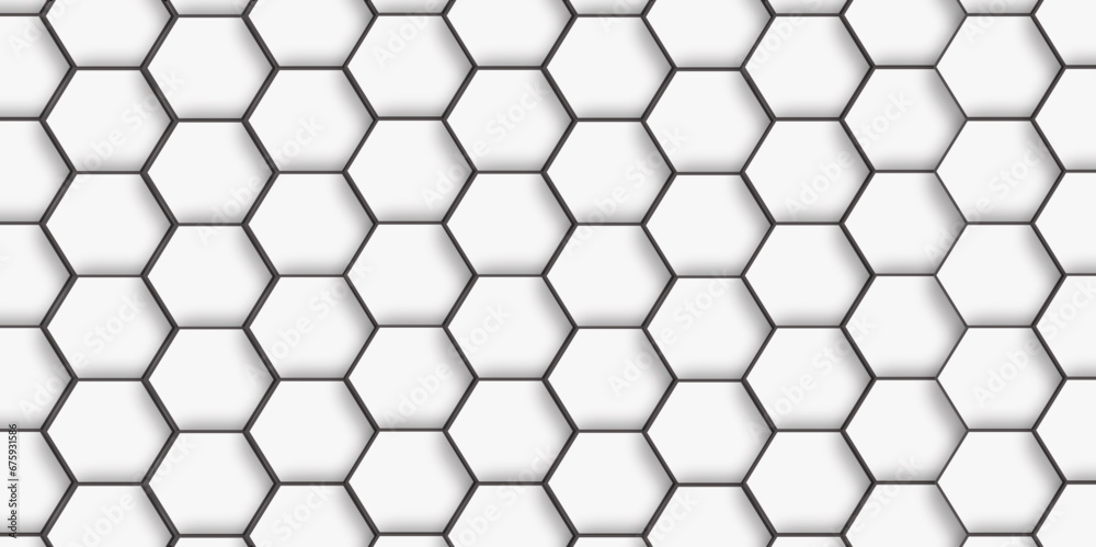 Abstract white background with hexagon and hexagonal background. geometric mesh cell texture. Luxury white pattern with hexagons. Vector illustration.3D futuristic abstract honeycomb mosaic background Abstract white background with hexagon and hexagonal background. geometric mesh cell texture. Luxury white pattern with hexagons. Vector illustration.3D futuristic abstract honeycomb mosaic background