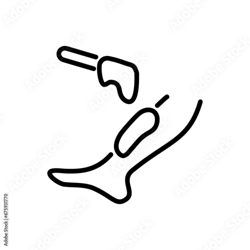 waxing vector icon in line style