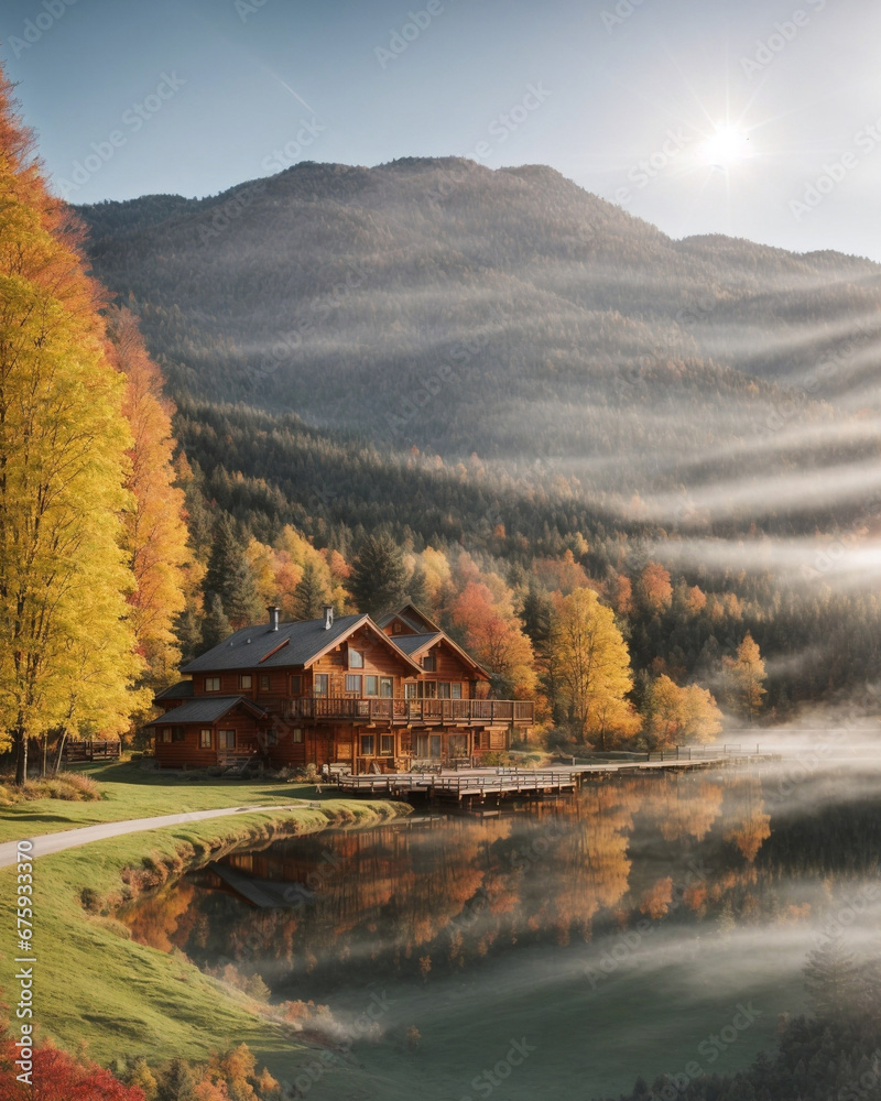 Luxurious Lakeside Wooden Houses: The Perfect Setting for a Premium Retreat.