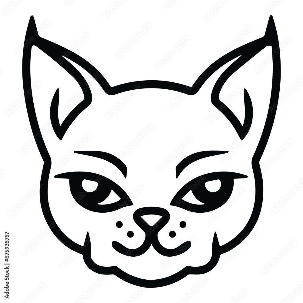 Siamese Cat Flat Icon Isolated On White Background Siamese Cat Flat Icon Isolated On White Background