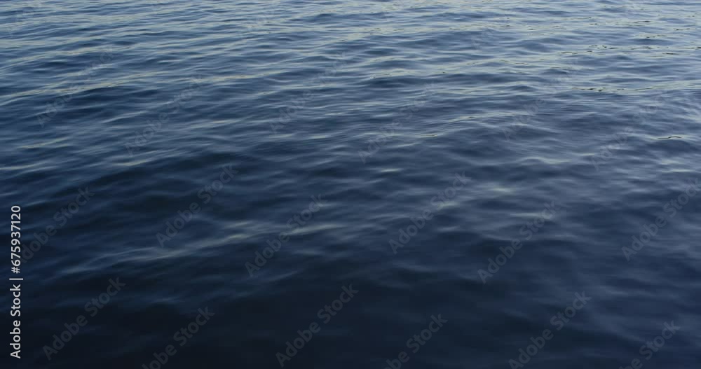 Lake surface-water ripples or wave patterns. Top view, evening light, real time, no people Lake surface-water ripples or wave patterns. Top view, evening light, real time, no people