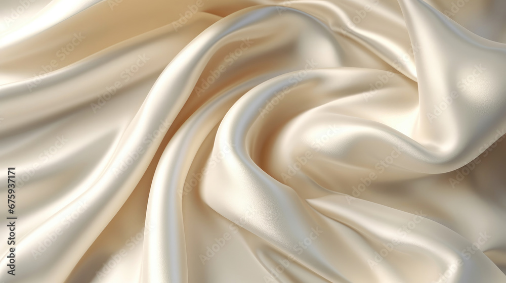 Obraz premium Silk Satin Texture. Wavy Soft Folds On Shiny Fabric, Background Image, Background For Banner, HD