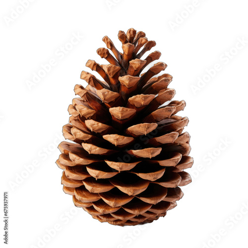 Caucasian fir cone isolated on transparent background