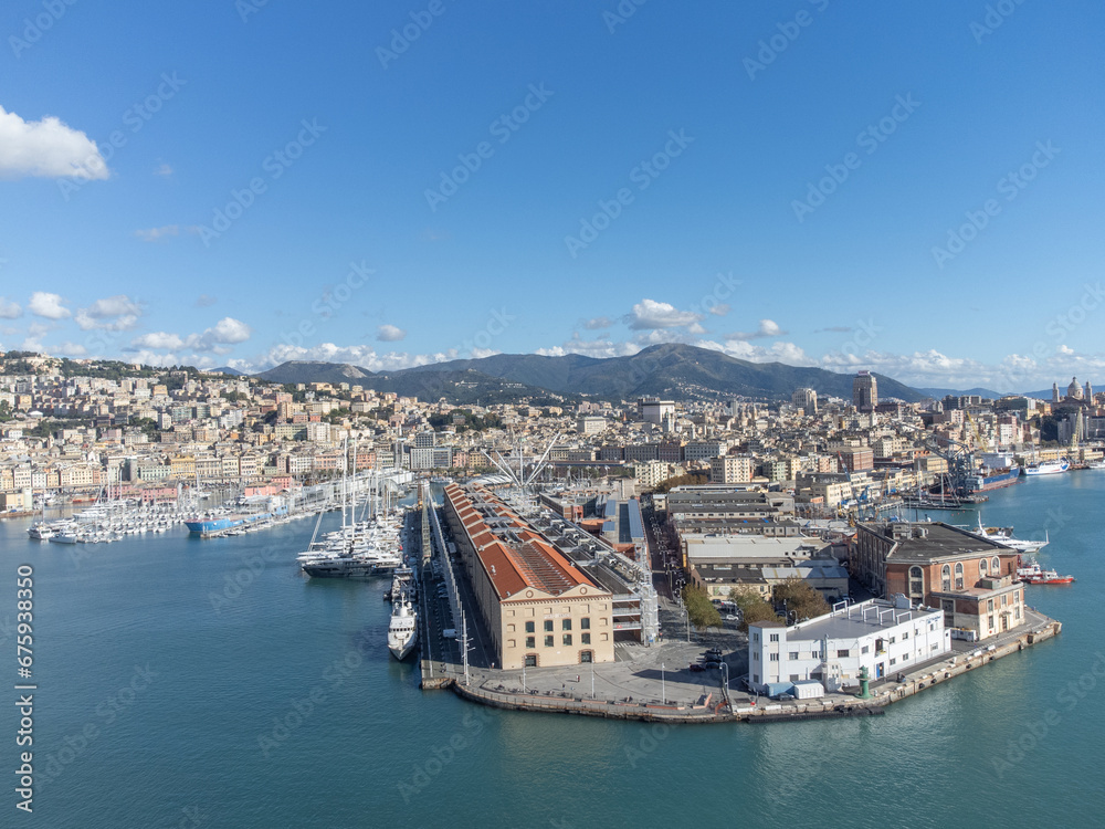 Fotografia aerea della città di Genova
