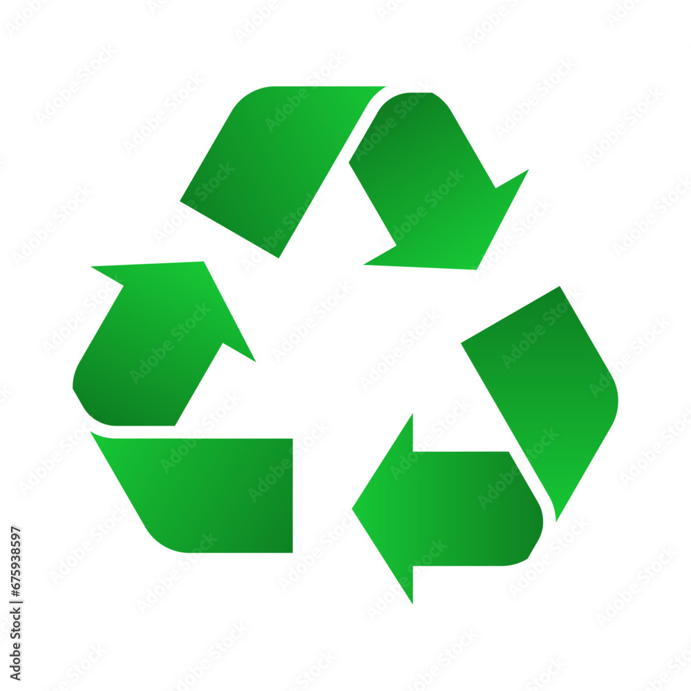Recycling symbol design. Vector elements for information, sign, education, trash, advertising, gradient Recycling symbol design. Vector elements for information, sign, education, trash, advertising, gradient