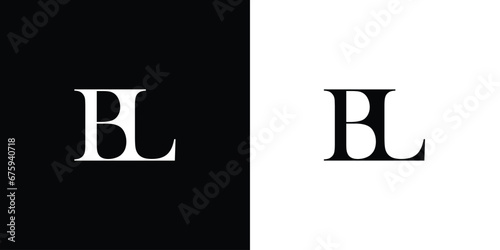 Abstract Exclusive and Elegant Modern B and L Letter Serif Font Logo Design