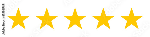 Five star. Customer rating feedback