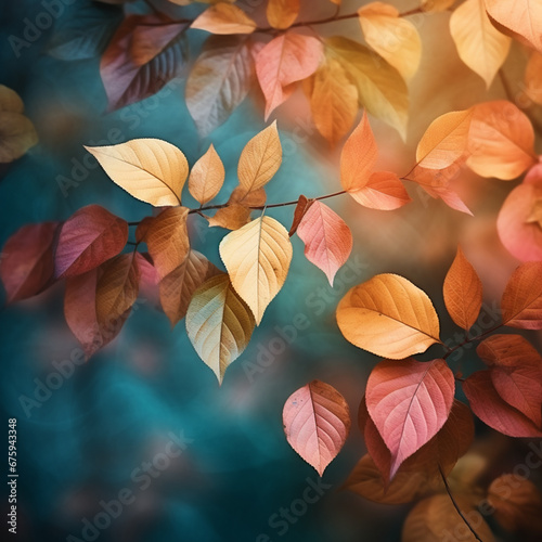 colorful leaves in autumn.