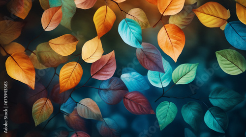 colorful leaves in autumn.