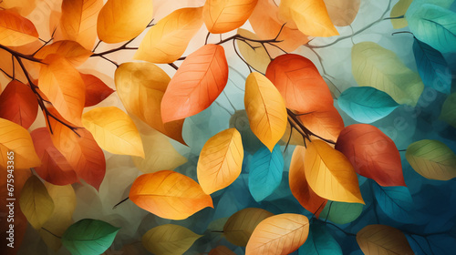 colorful leaves in autumn.