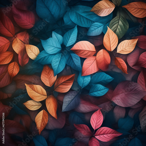 colorful leaves in autumn.