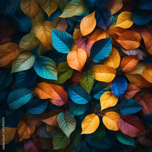 colorful leaves in autumn.