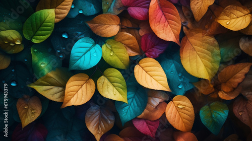 colorful leaves in autumn.