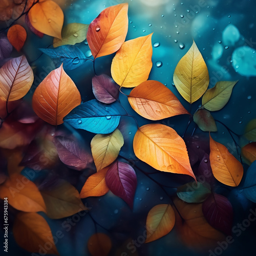 colorful leaves in autumn.