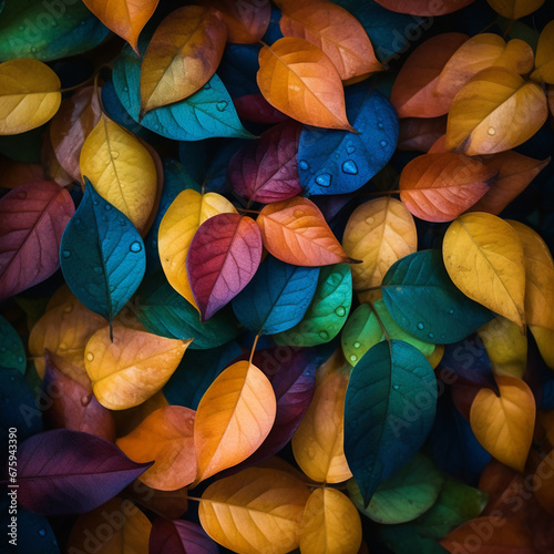 colorful leaves in autumn.
