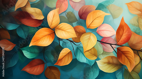 colorful leaves in autumn.