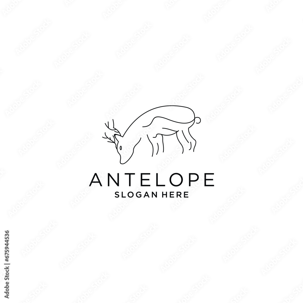 Antelope logo design icon vector
Antelope logo design icon vector