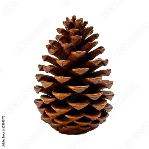 Virginia pine cone isolated on transparent background