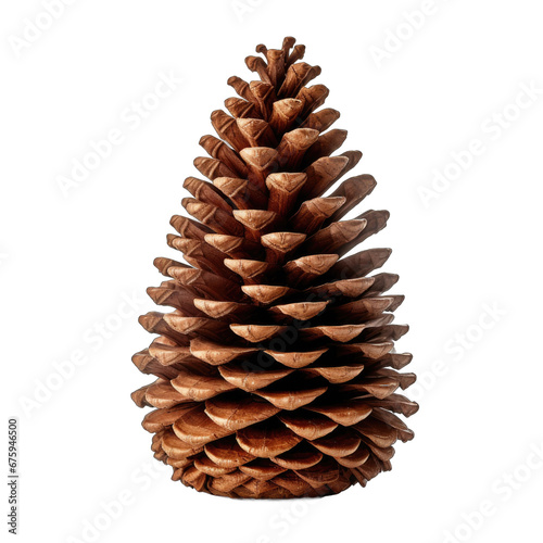 Korean fir cone isolated on transparent background