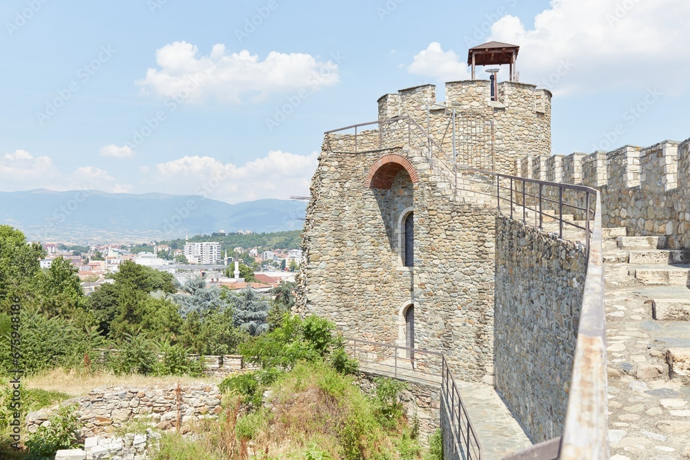 Obraz na płótnie The ancient Skopje Fortress, which dates to the Byzantine era w salonie
