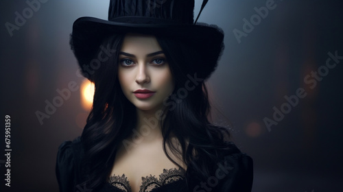 Portrait of a girl dressed in Gothic style