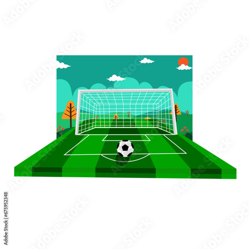 Soccer field vector. soccer field. Football match
