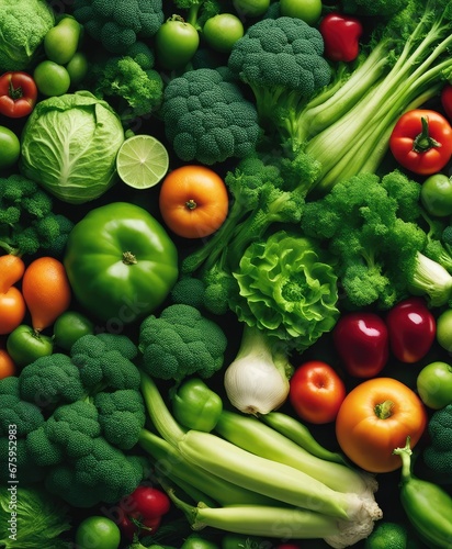 variety of green vegetables and fruits