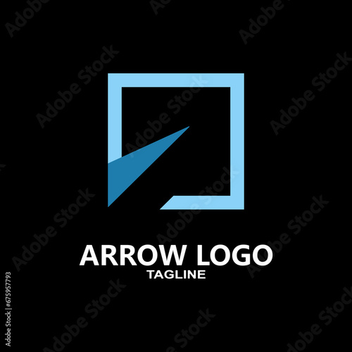 Arrow direction logo. Arrow Icon. Can be used for Business, Sports and Technology Logos. Flat Vector Logo Design Template Elements.